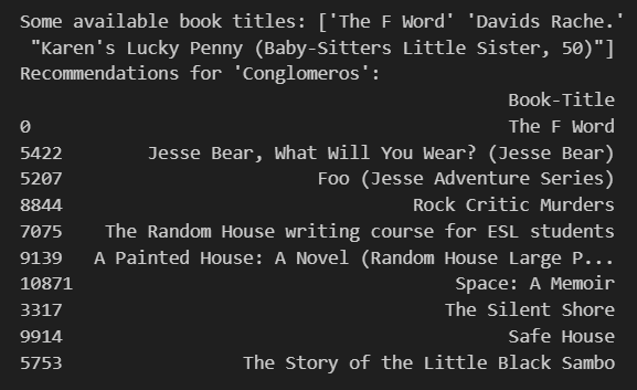 Book Recommendation System